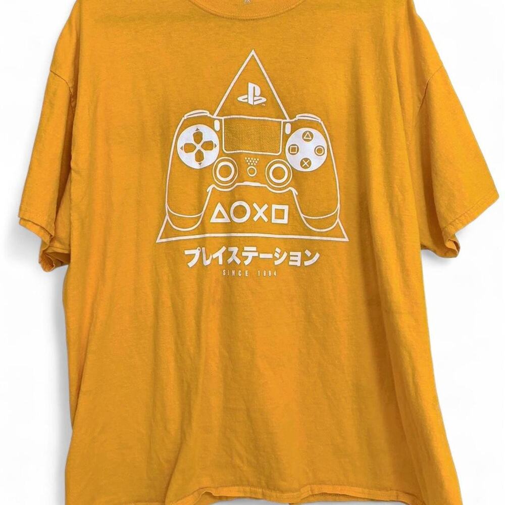 Playstation graphic t shirt featuring controller